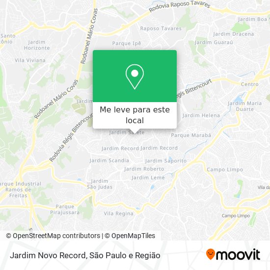 Jardim Novo Record mapa