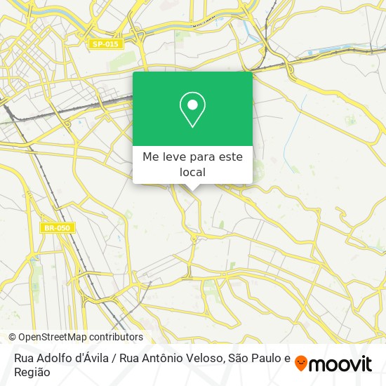 Rua Adolfo d'Ávila / Rua Antônio Veloso mapa