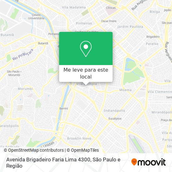 Avenida Brigadeiro Faria Lima 4300 mapa