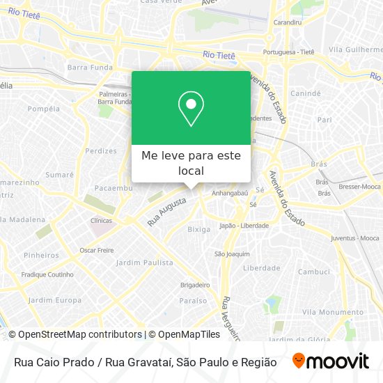 Rua Caio Prado / Rua Gravataí mapa