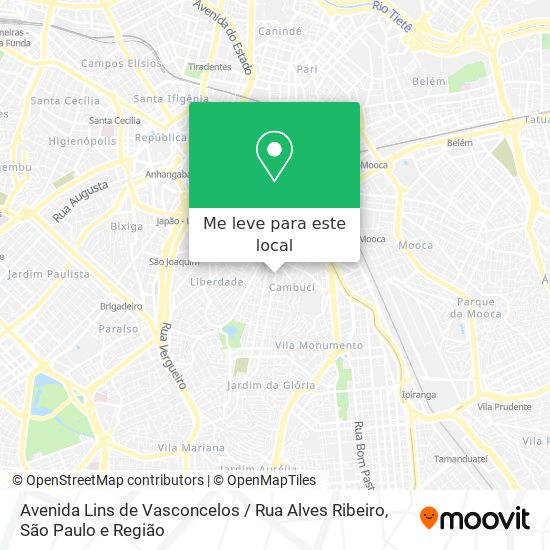 Avenida Lins de Vasconcelos / Rua Alves Ribeiro mapa