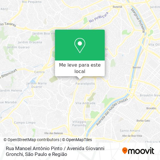 Rua Manoel Antônio Pinto / Avenida Giovanni Gronchi mapa