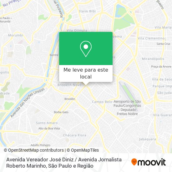 Avenida Vereador José Diniz / Avenida Jornalista Roberto Marinho mapa