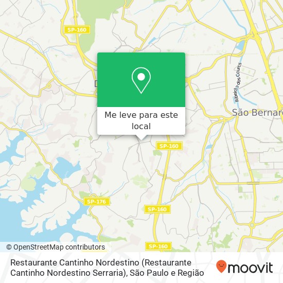 Restaurante Cantinho Nordestino mapa