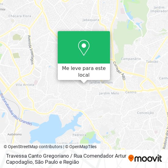 Travessa Canto Gregoriano / Rua Comendador Artur Capodaglio mapa