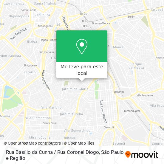 Rua Basílio da Cunha / Rua Coronel Diogo mapa