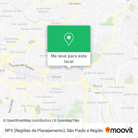 RP5 (Regiões de Planejamento) mapa