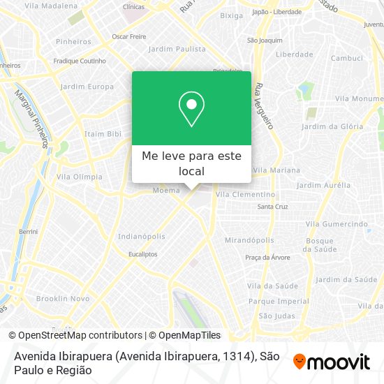 Avenida Ibirapuera (Avenida Ibirapuera, 1314) mapa