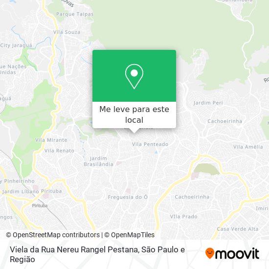 Viela da Rua Nereu Rangel Pestana mapa