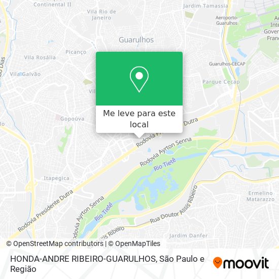 HONDA-ANDRE RIBEIRO-GUARULHOS mapa