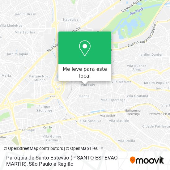 Paróquia de Santo Estevão (P SANTO ESTEVAO MARTIR) mapa