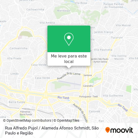 Rua Alfredo Pujol / Alameda Afonso Schmidt mapa