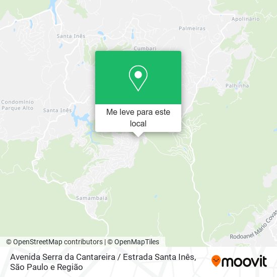 Avenida Serra da Cantareira / Estrada Santa Inês mapa