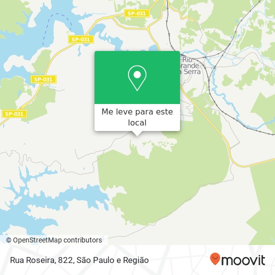 Rua Roseira, 822 mapa