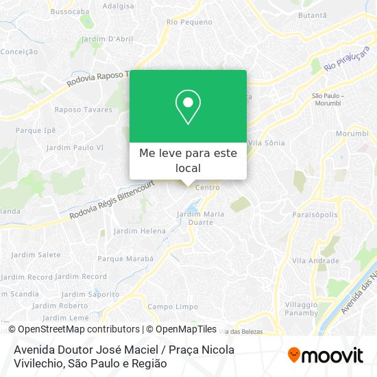 Avenida Doutor José Maciel / Praça Nicola Vivilechio mapa