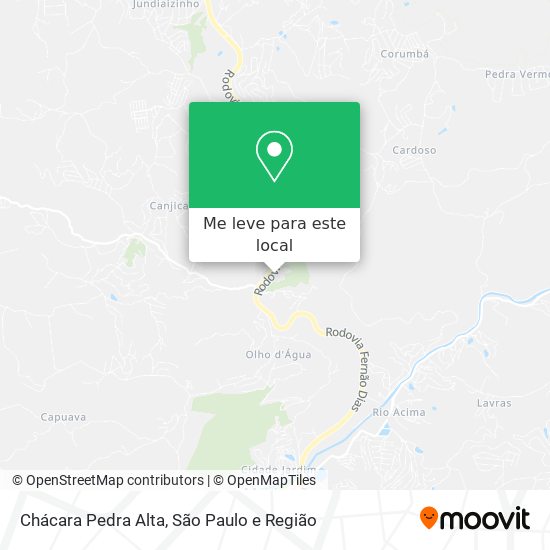Chácara Pedra Alta mapa