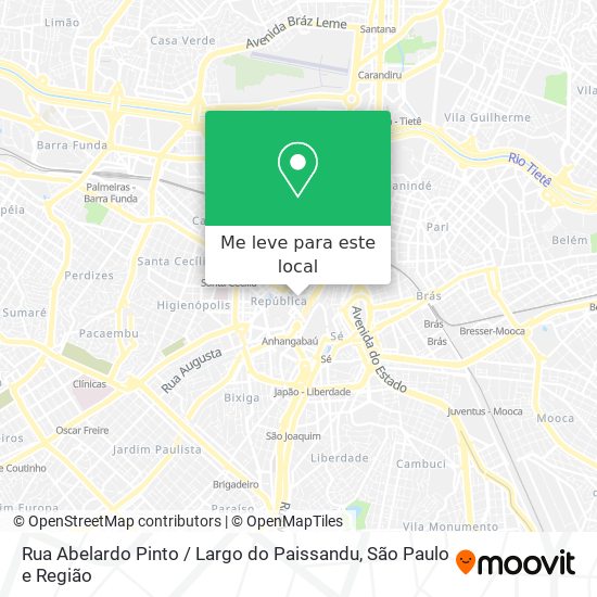 Rua Abelardo Pinto / Largo do Paissandu mapa