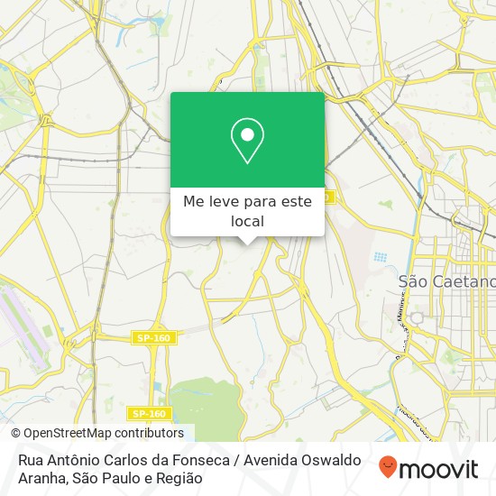 Rua Antônio Carlos da Fonseca / Avenida Oswaldo Aranha mapa