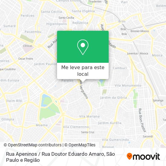 Rua Apeninos / Rua Doutor Eduardo Amaro mapa