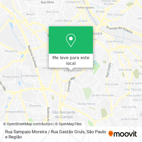 Rua Sampaio Moreira / Rua Gastão Gruls mapa