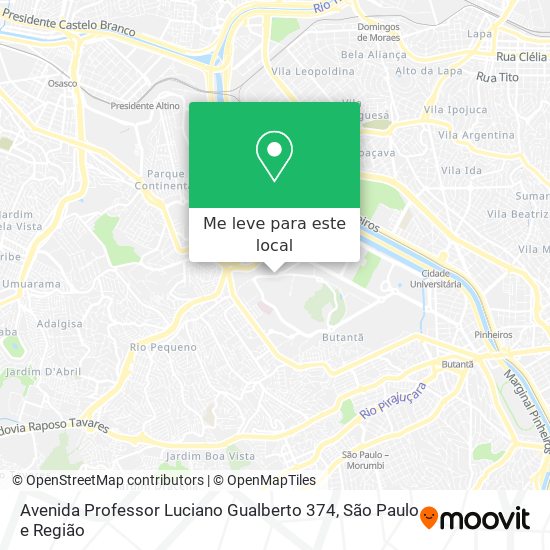 Avenida Professor Luciano Gualberto 374 mapa