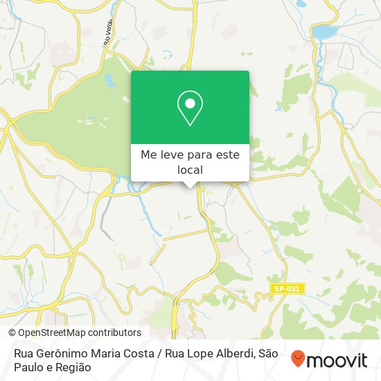 Rua Gerônimo Maria Costa / Rua Lope Alberdi mapa