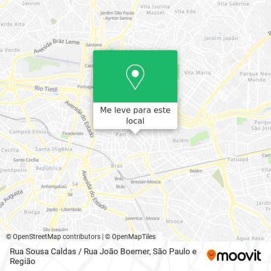 Rua Sousa Caldas / Rua João Boemer mapa