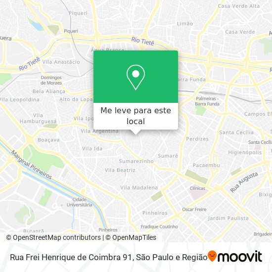 Rua Frei Henrique de Coimbra 91 mapa