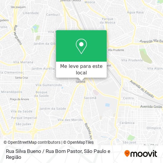 Rua Silva Bueno / Rua Bom Pastor mapa