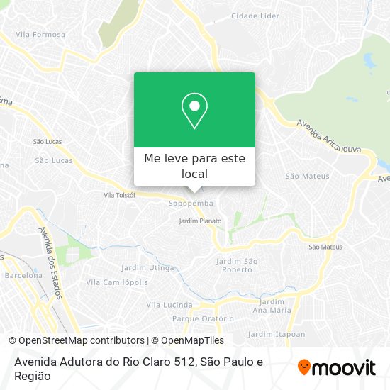 Avenida Adutora do Rio Claro 512 mapa