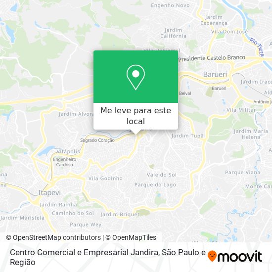 Centro Comercial e Empresarial Jandira mapa