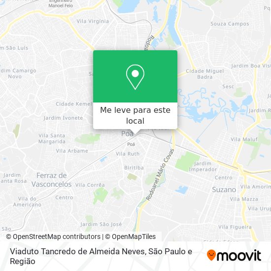 Viaduto Tancredo de Almeida Neves mapa