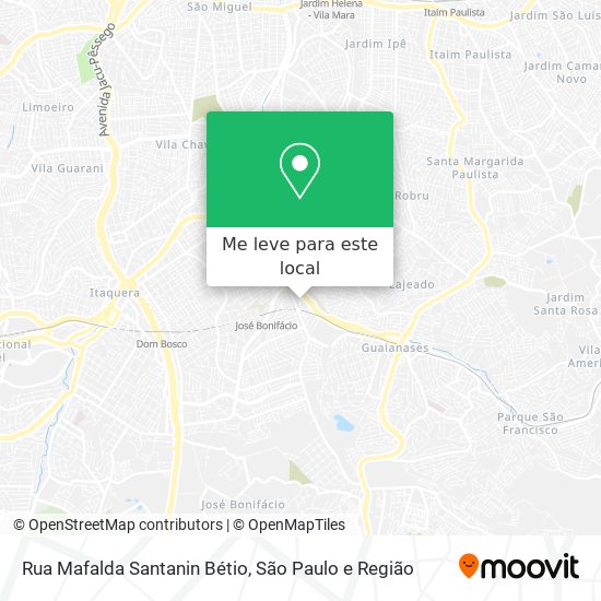 Rua Mafalda Santanin Bétio mapa