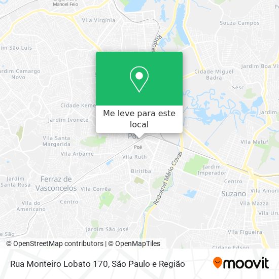 Rua Monteiro Lobato 170 mapa