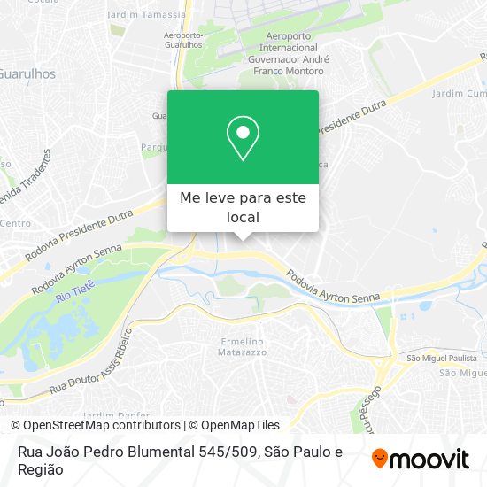 Rua João Pedro Blumental 545 / 509 mapa