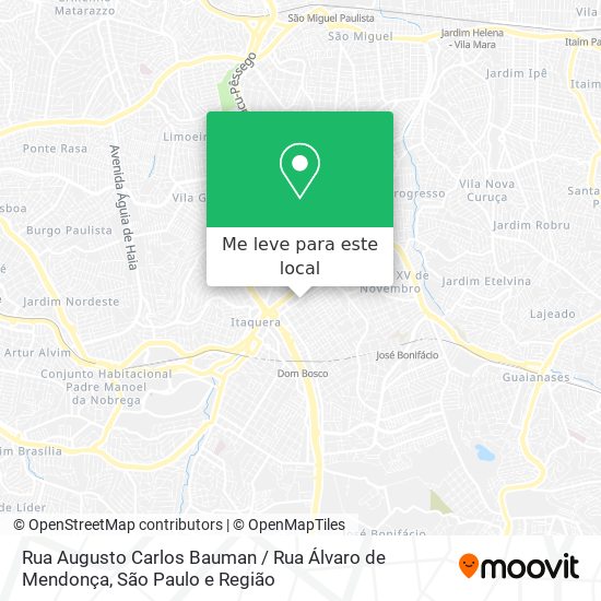 Rua Augusto Carlos Bauman / Rua Álvaro de Mendonça mapa