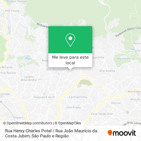 Rua Henry Charles Potel / Rua João Maurício da Costa Jubim mapa