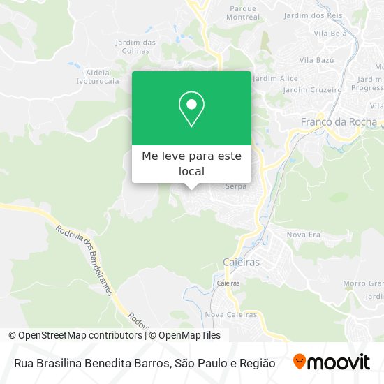 Rua Brasilina Benedita Barros mapa