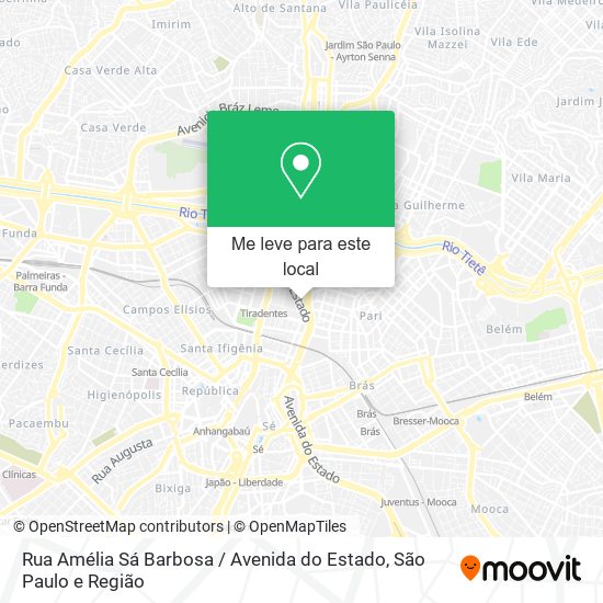Rua Amélia Sá Barbosa / Avenida do Estado mapa