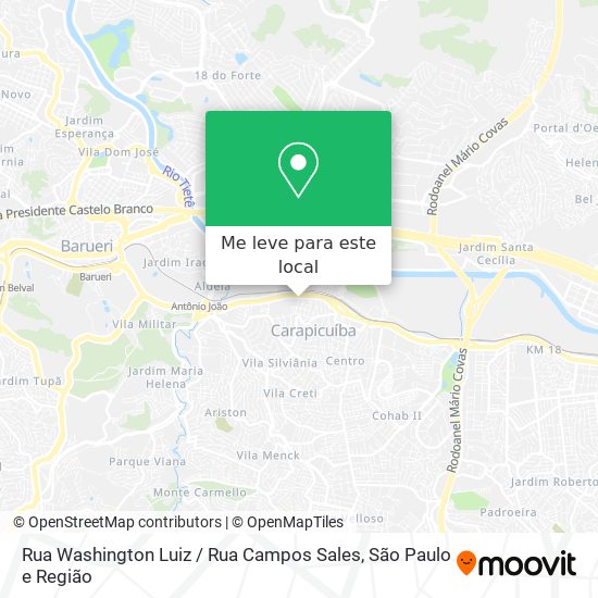 Rua Washington Luiz / Rua Campos Sales mapa