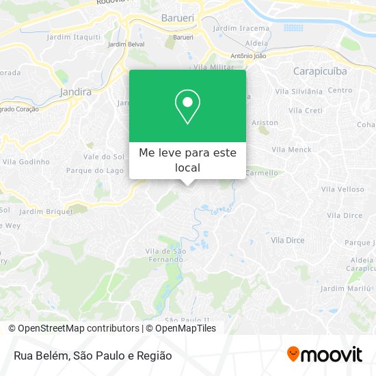 Rua Belém mapa