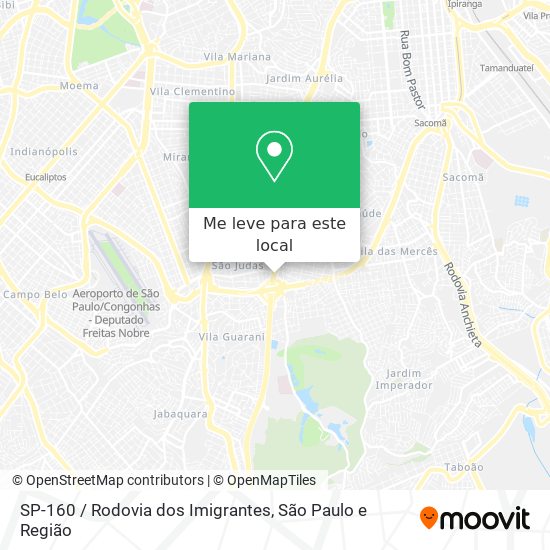 SP-160 / Rodovia dos Imigrantes mapa