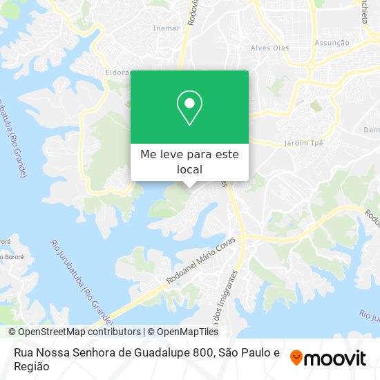 Rua Nossa Senhora de Guadalupe 800 mapa