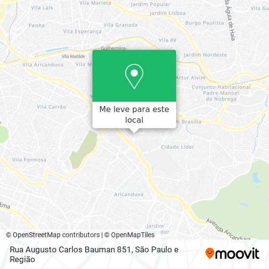 Rua Augusto Carlos Bauman 851 mapa