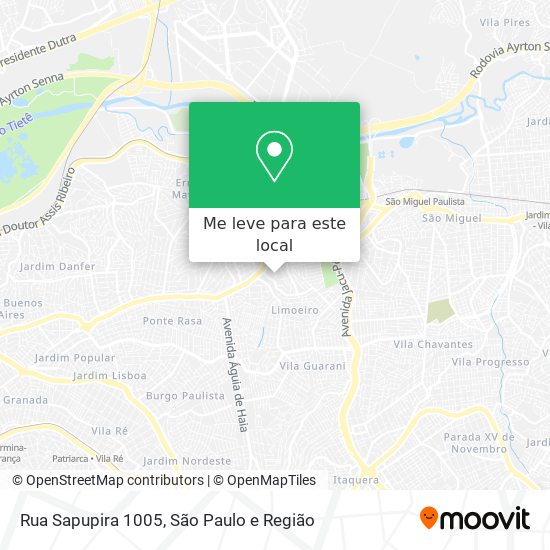 Rua Sapupira 1005 mapa