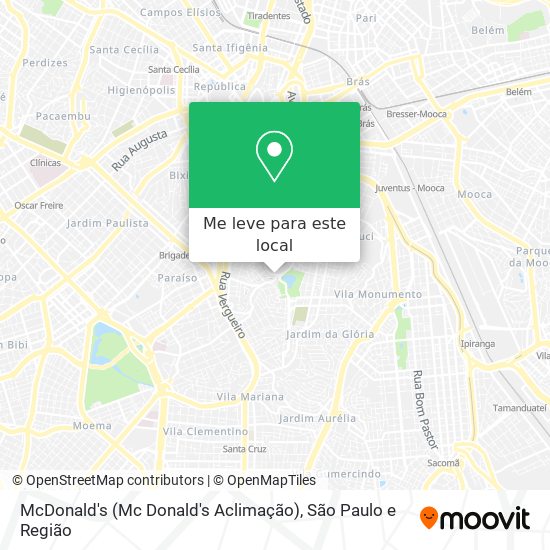 McDonald's (Mc Donald's Aclimação) mapa