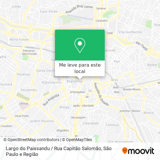 Largo do Paissandu / Rua Capitão Salomão mapa