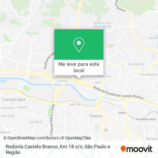 Rodovia Castelo Branco, Km 18 s / n mapa