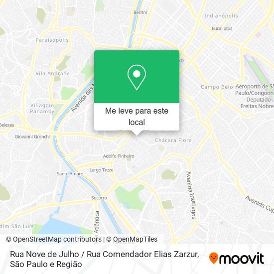 Rua Nove de Julho / Rua Comendador Elias Zarzur mapa