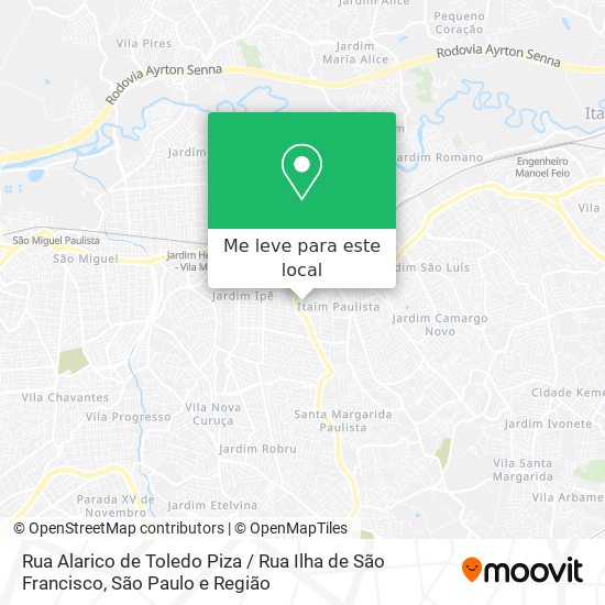 Rua Alarico de Toledo Piza / Rua Ilha de São Francisco mapa